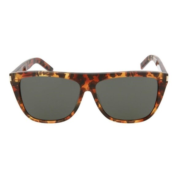 Saint Laurent Unisex Square/Rectangle Havana Havana Grey Fashion Designer - Picture 2 of 4